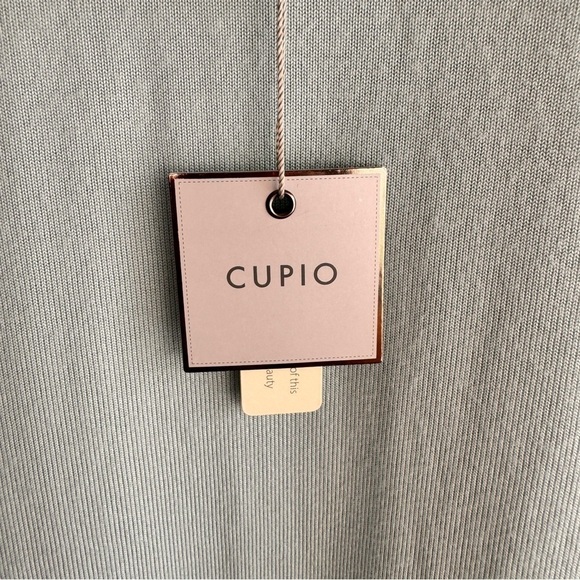 NEW Cupio Women’s size 2X Blue Crew Neck Side Slits Ruffle Pullover Top - Picture 3 of 8